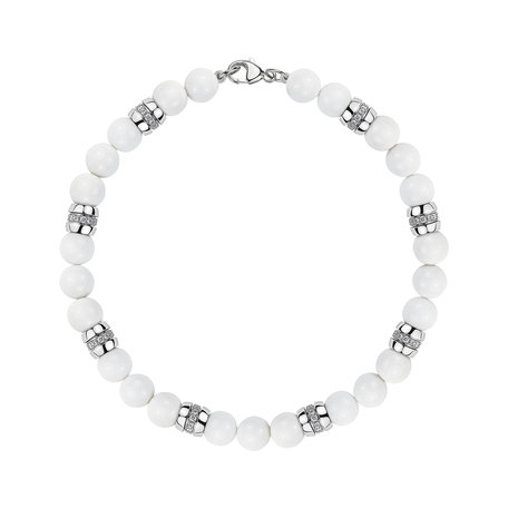 Diamond bracelet with Agates Moonlace