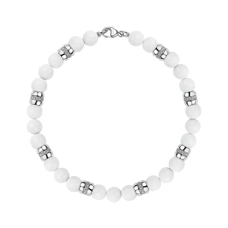Diamond bracelet with Agates Moonlace
