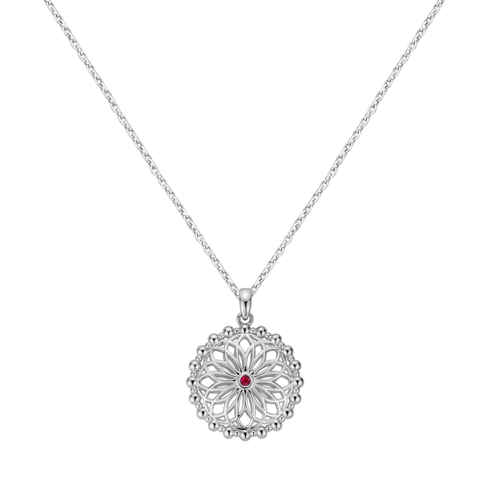 Necklace with Ruby Touch of Light