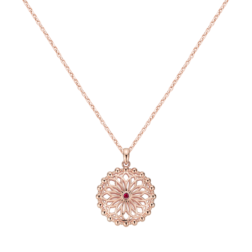 Necklace with Ruby Touch of Light