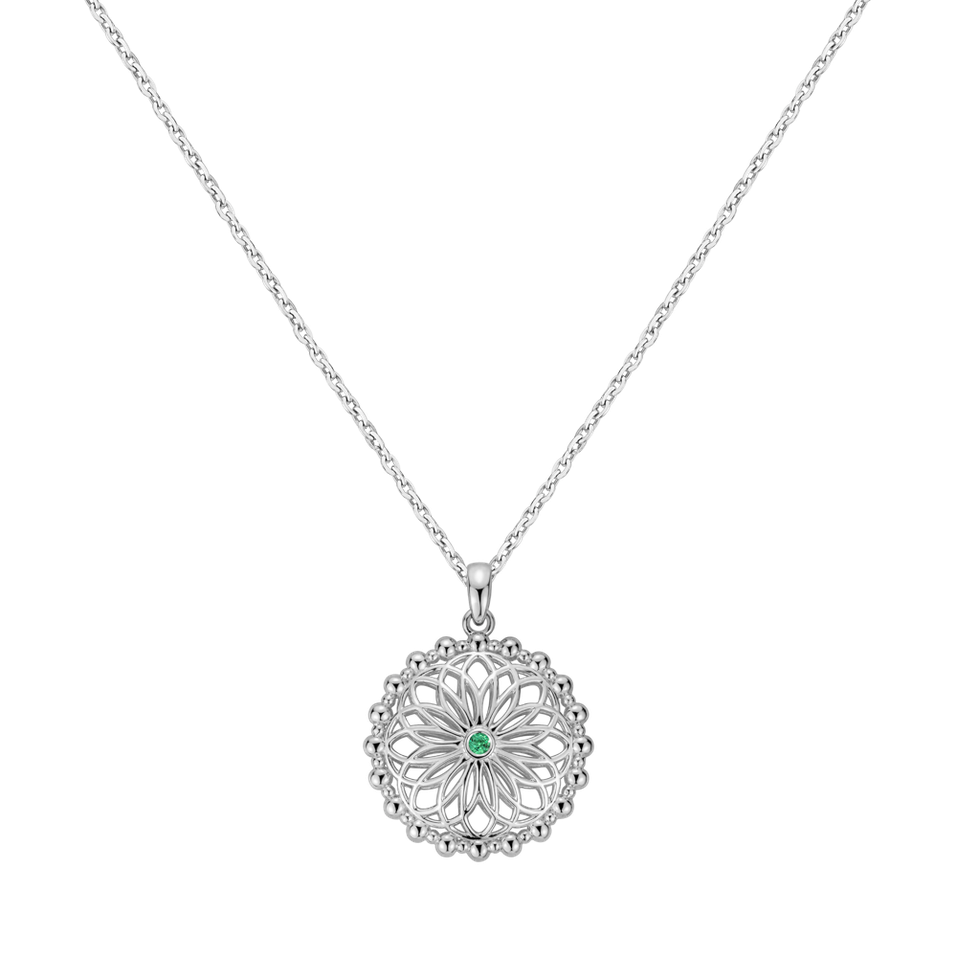 Necklace with Emerald Touch of Light