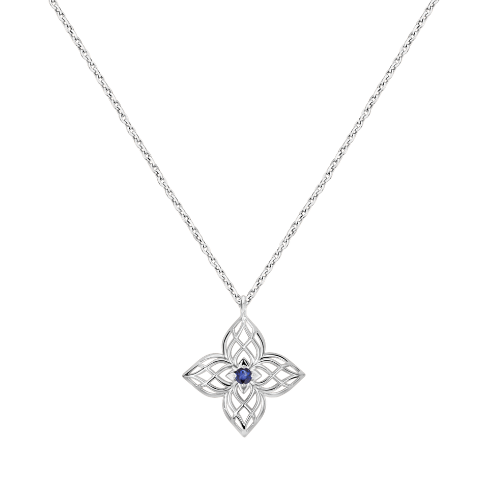 Necklace with Sapphire Galactic Blossom
