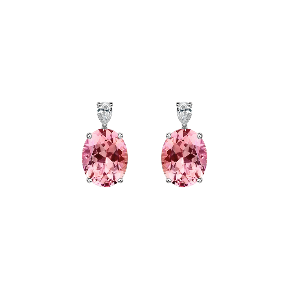 Diamond earrings with Tourmaline Royal Aura