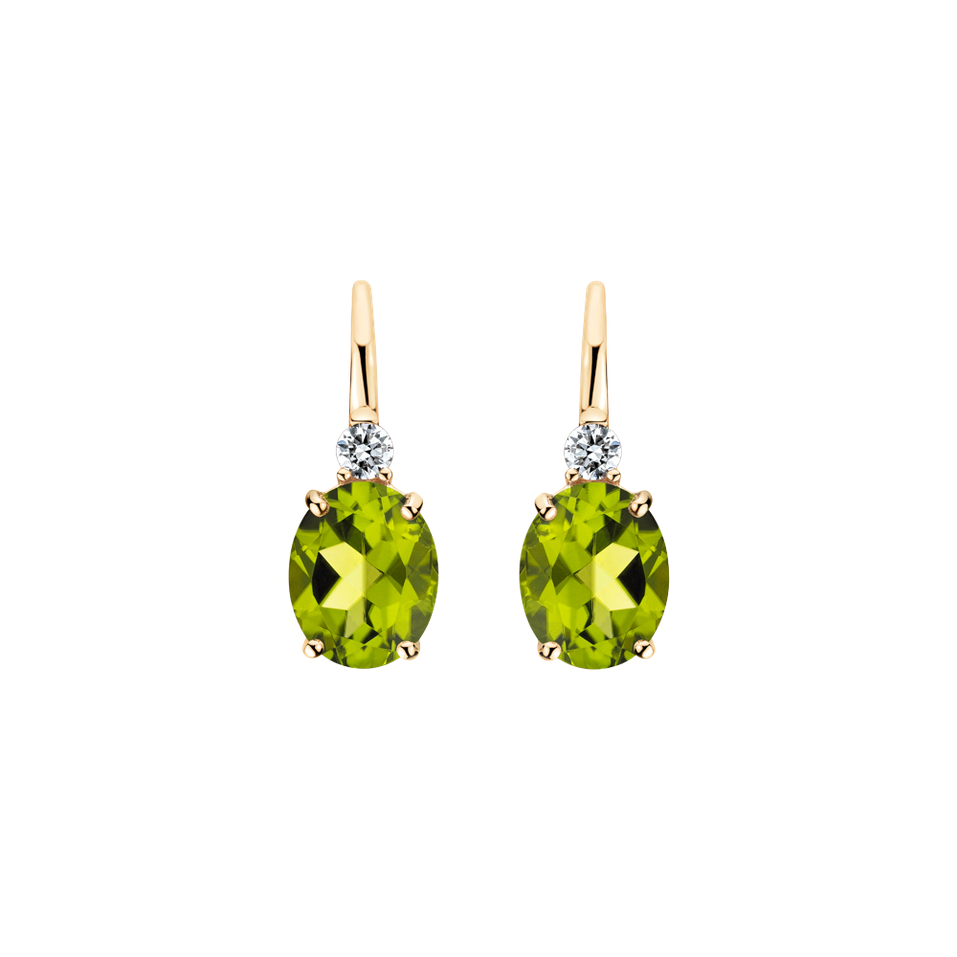 Diamond earrings with Tourmaline Juliette