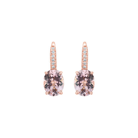 Diamond earrings with Tourmaline Niké Elegance