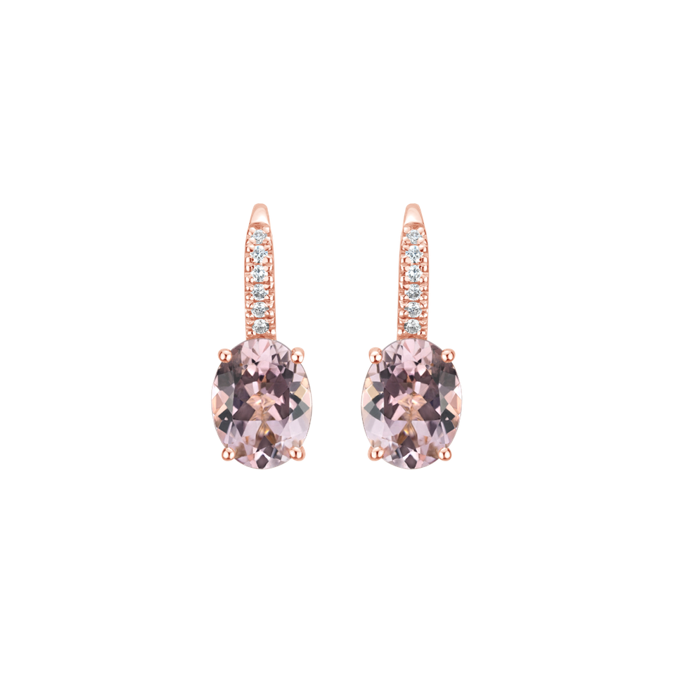 Diamond earrings with Tourmaline Niké Elegance