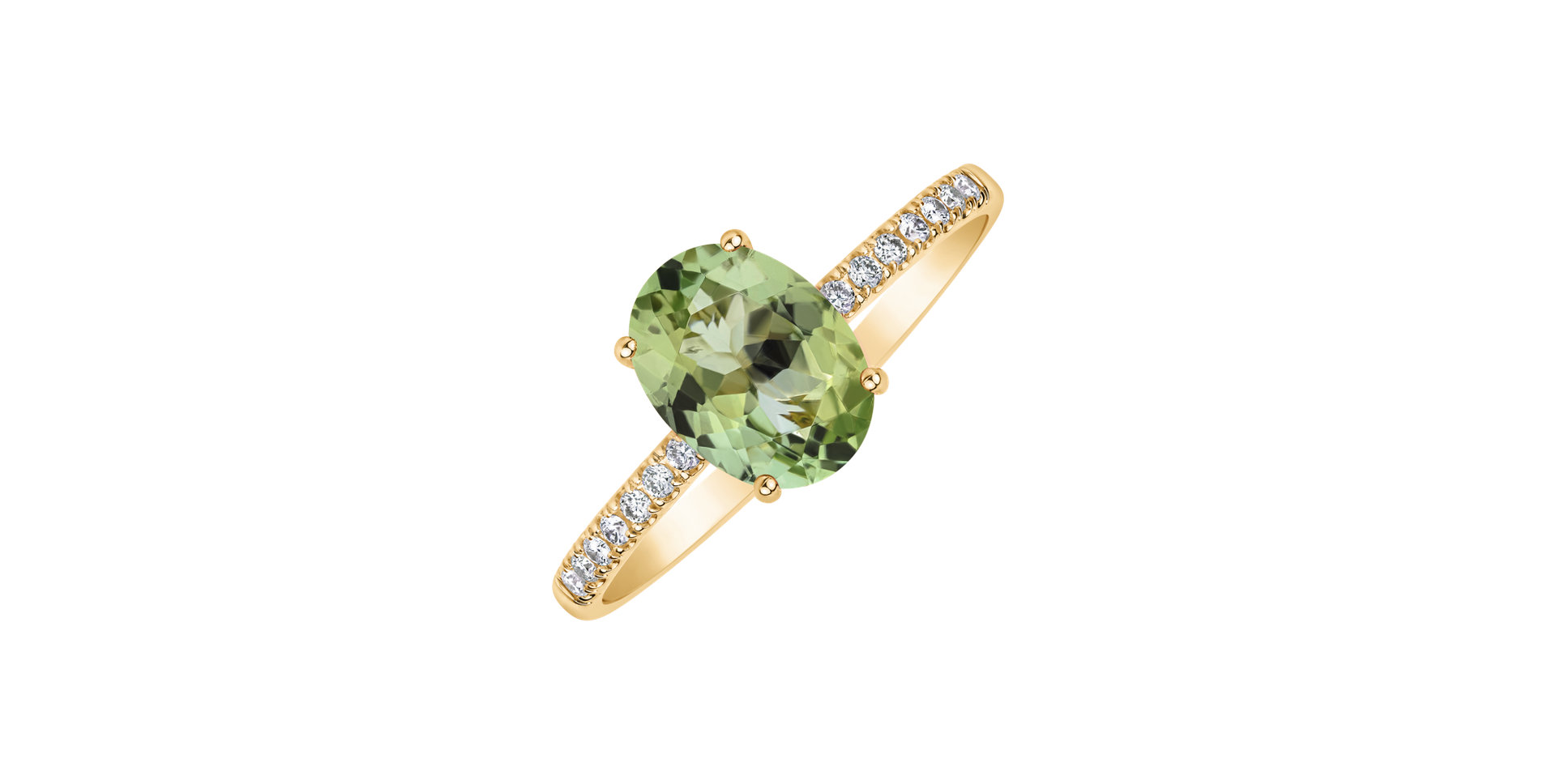 Diamond ring with Tourmaline Touch of Shine