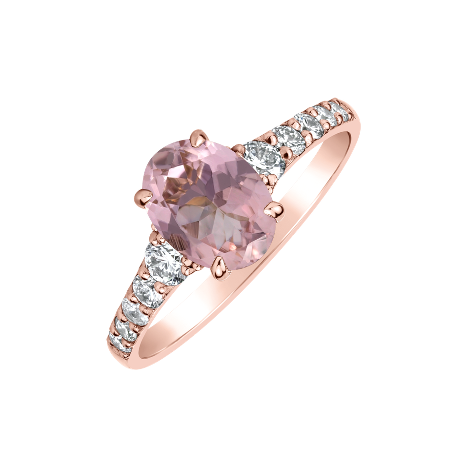 Diamond ring with Tourmaline Shimmering Dazzle