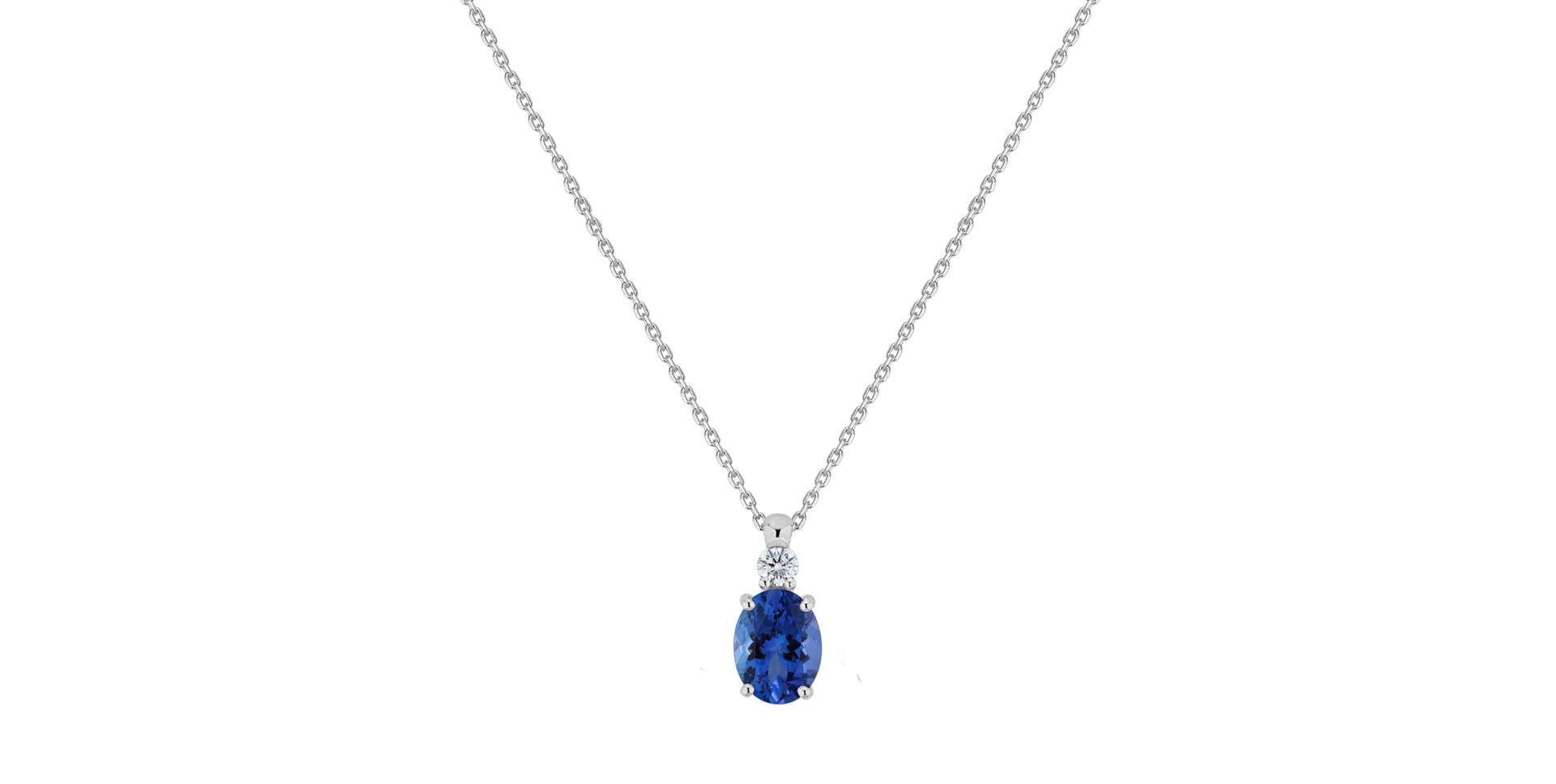 Diamond necklace with Tanzanite Alexandria