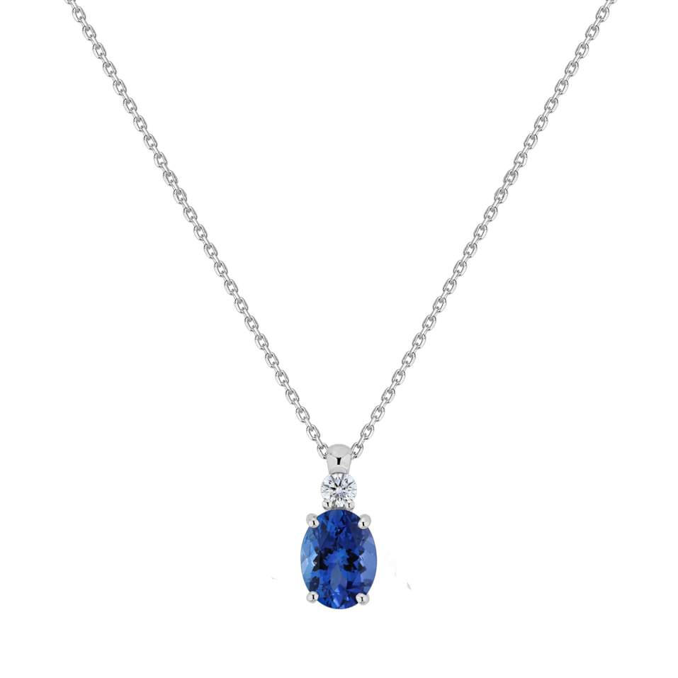 Diamond necklace with Tanzanite Alexandria