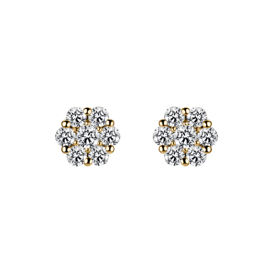 Diamond earrings Shiny Flower