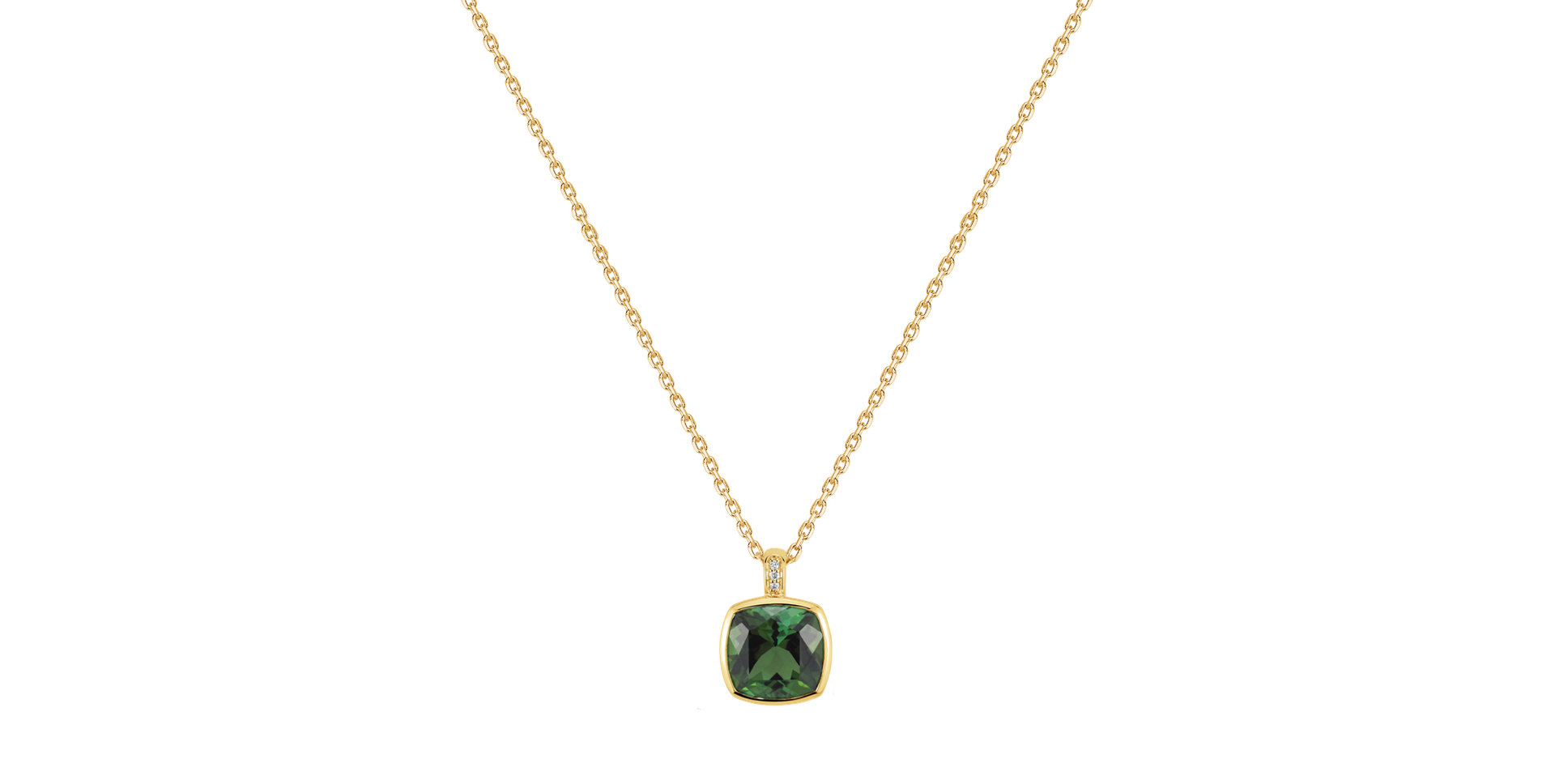 Diamond necklace with Tourmaline Carelia