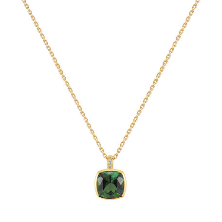 Diamond necklace with Tourmaline Carelia