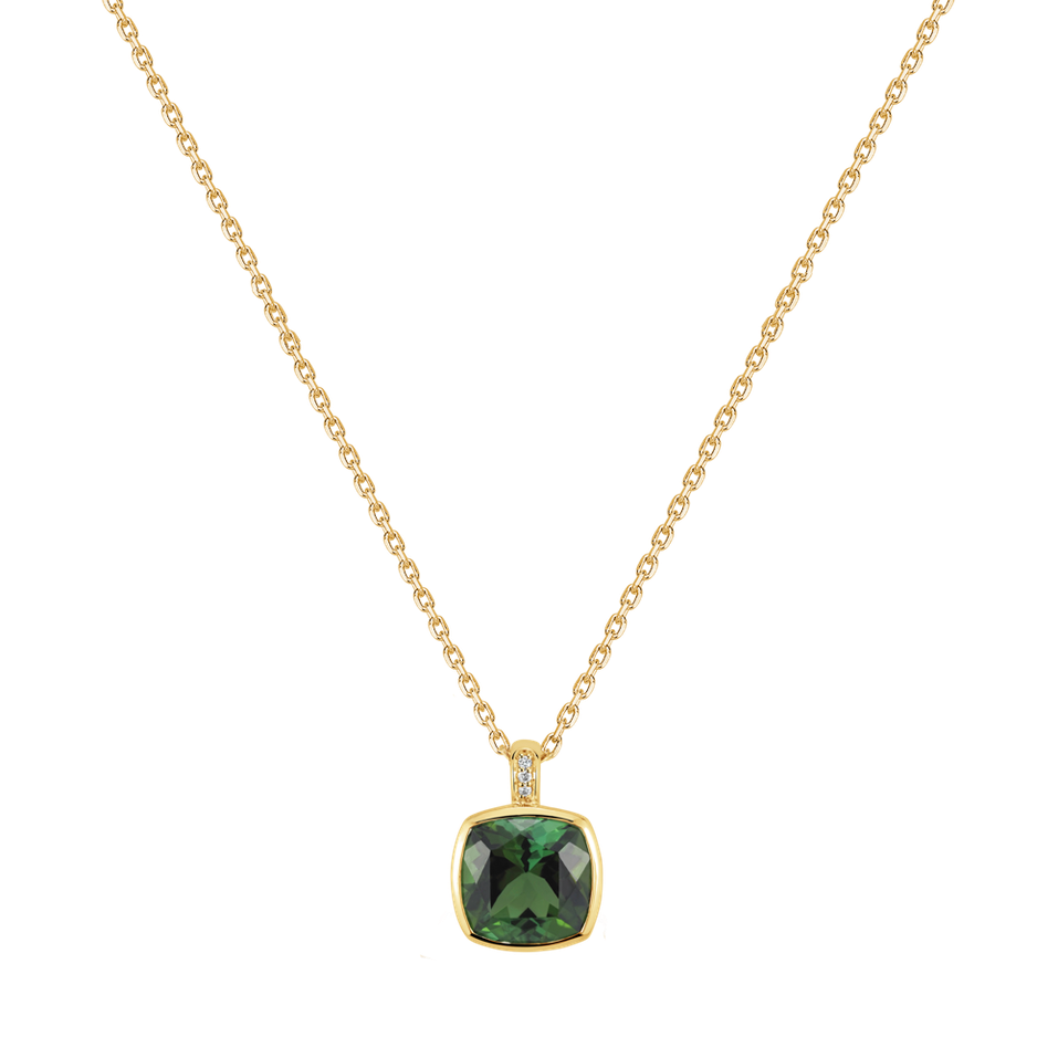 Diamond necklace with Tourmaline Carelia