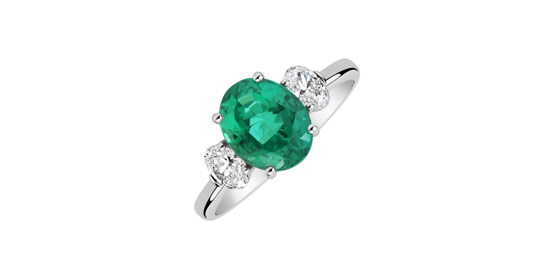 Diamond ring with Emerald The Marvelous