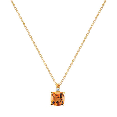 Diamond necklace with Citrines Imelda
