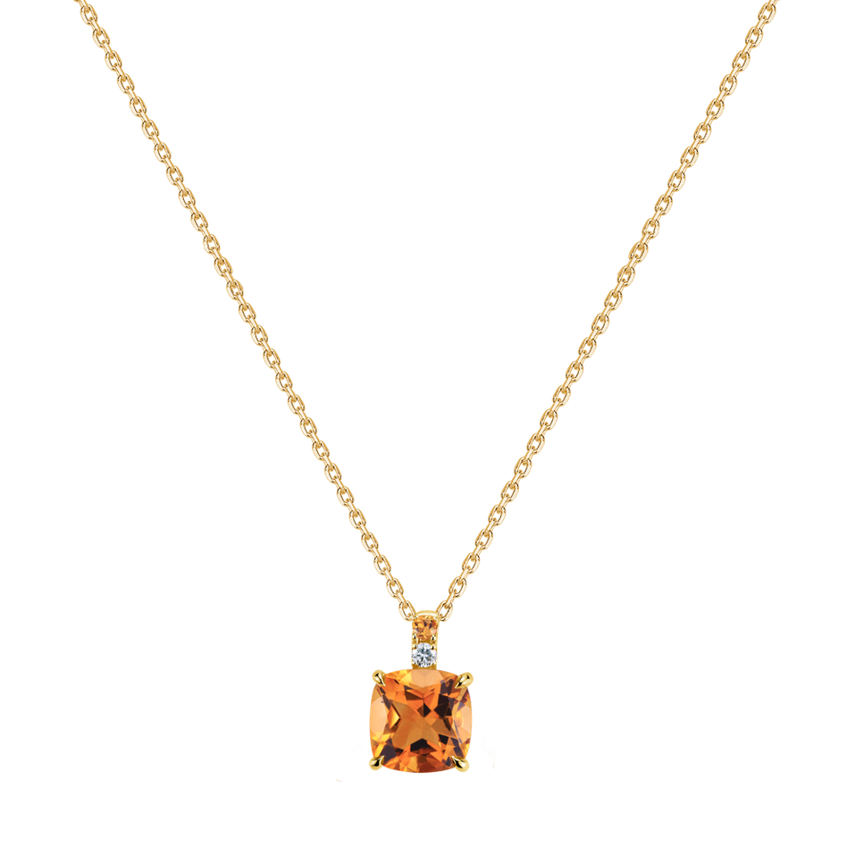 Diamond necklace with Citrines Imelda