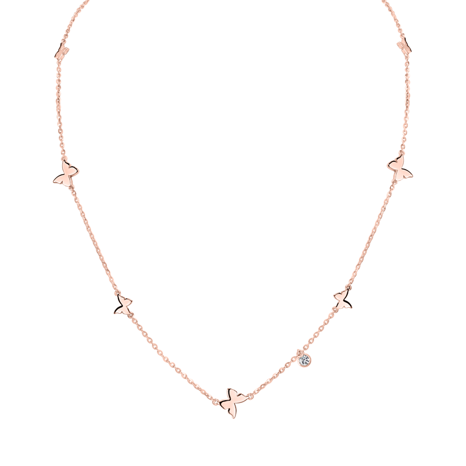 Diamond necklace Wild Butterflies