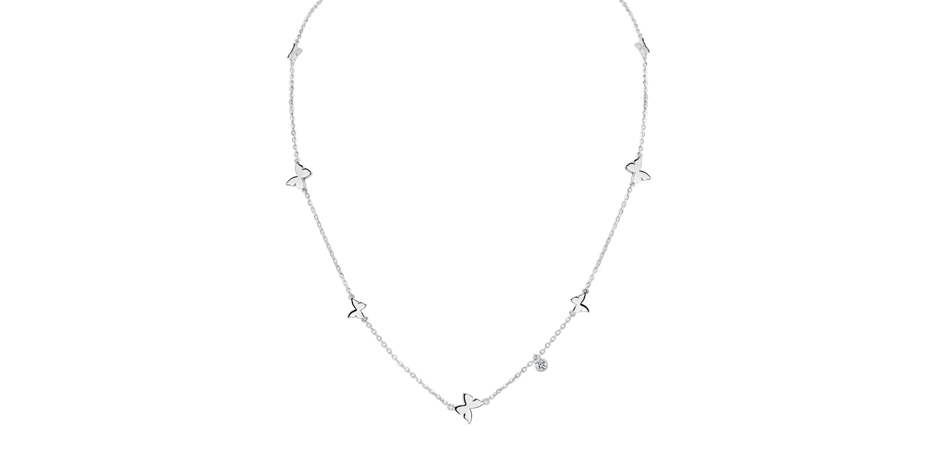 Diamond necklace Wild Butterflies