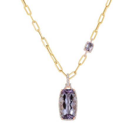 Diamond necklace with Amethysts Lilia del Sol