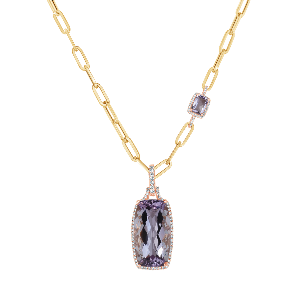 Diamond necklace with Amethysts Lilia del Sol