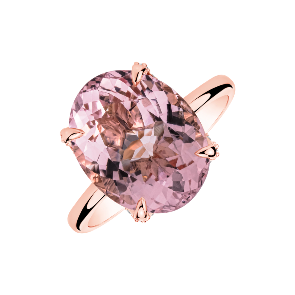 Diamond ring with Tourmaline Floral Crown