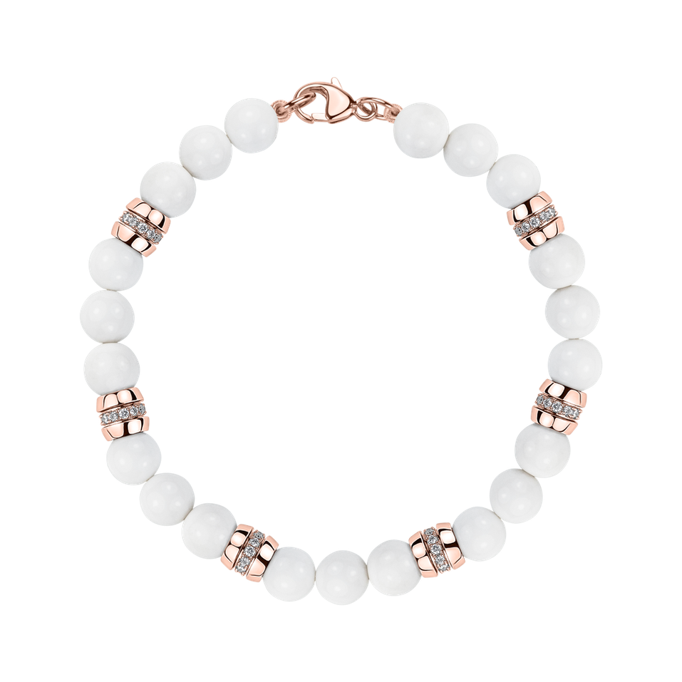 Diamond bracelet with Agates Moonlace