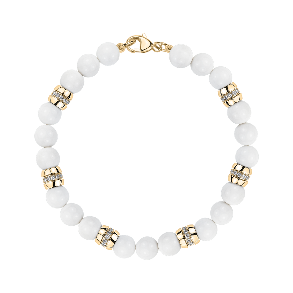 Diamond bracelet with Agates Moonlace