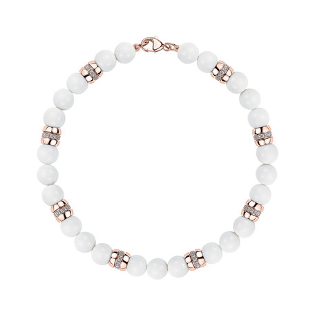 Diamond bracelet with Agates Moonlace