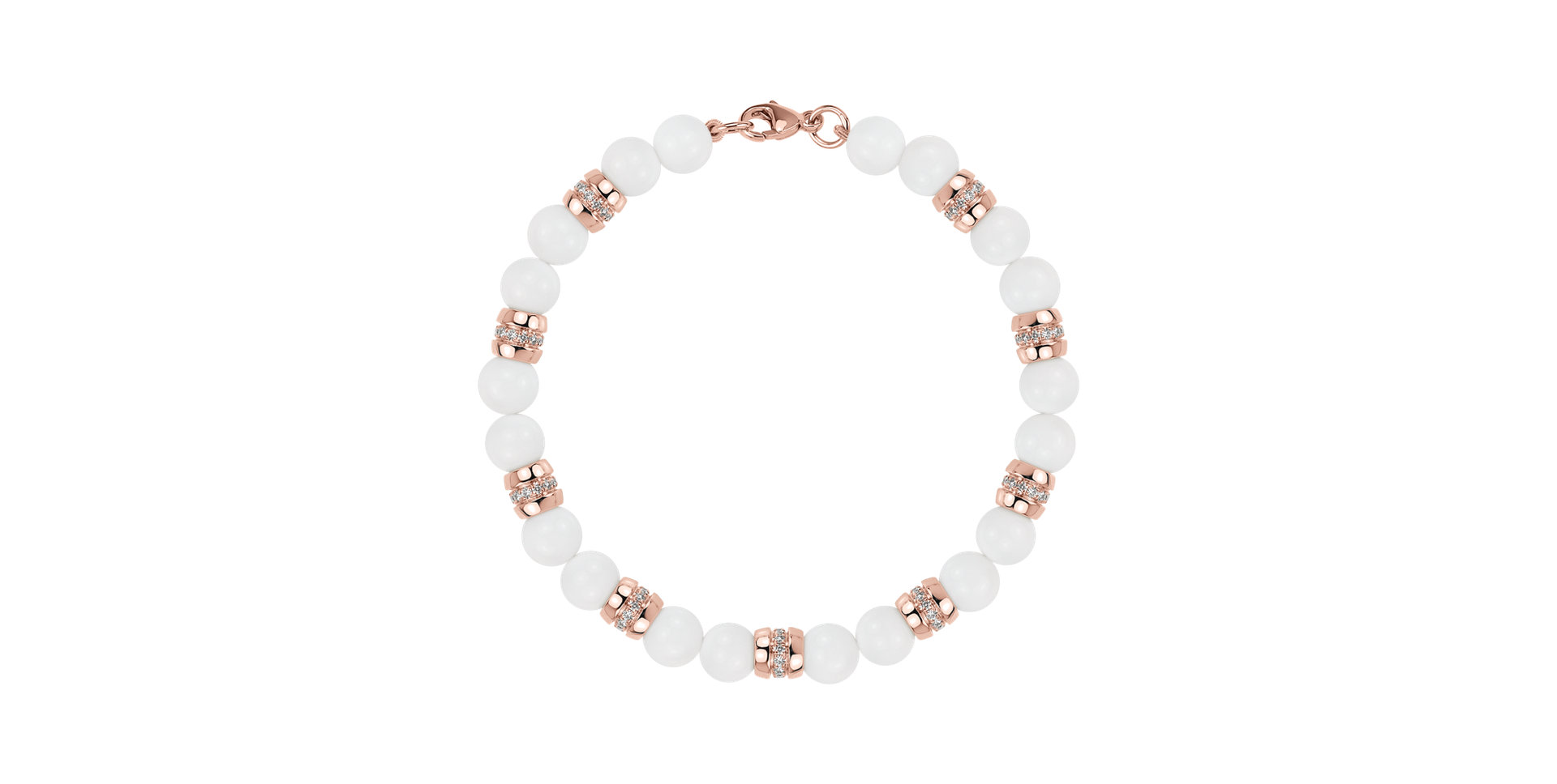 Diamond bracelet with Agates Moonlace