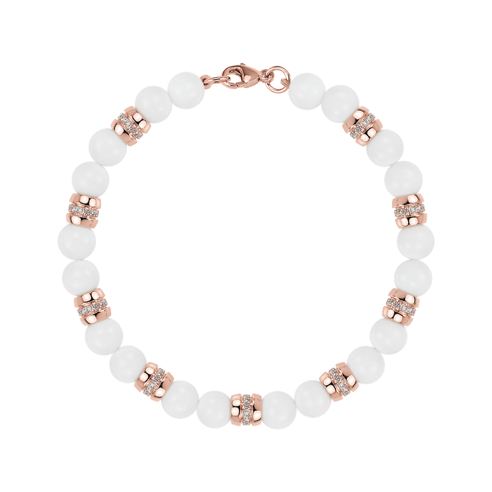 Diamond bracelet with Agates Moonlace