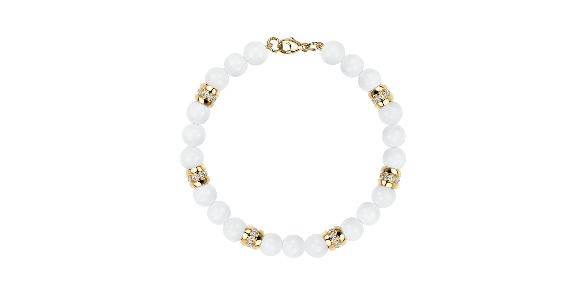 Diamond bracelet with Agates Moonlace