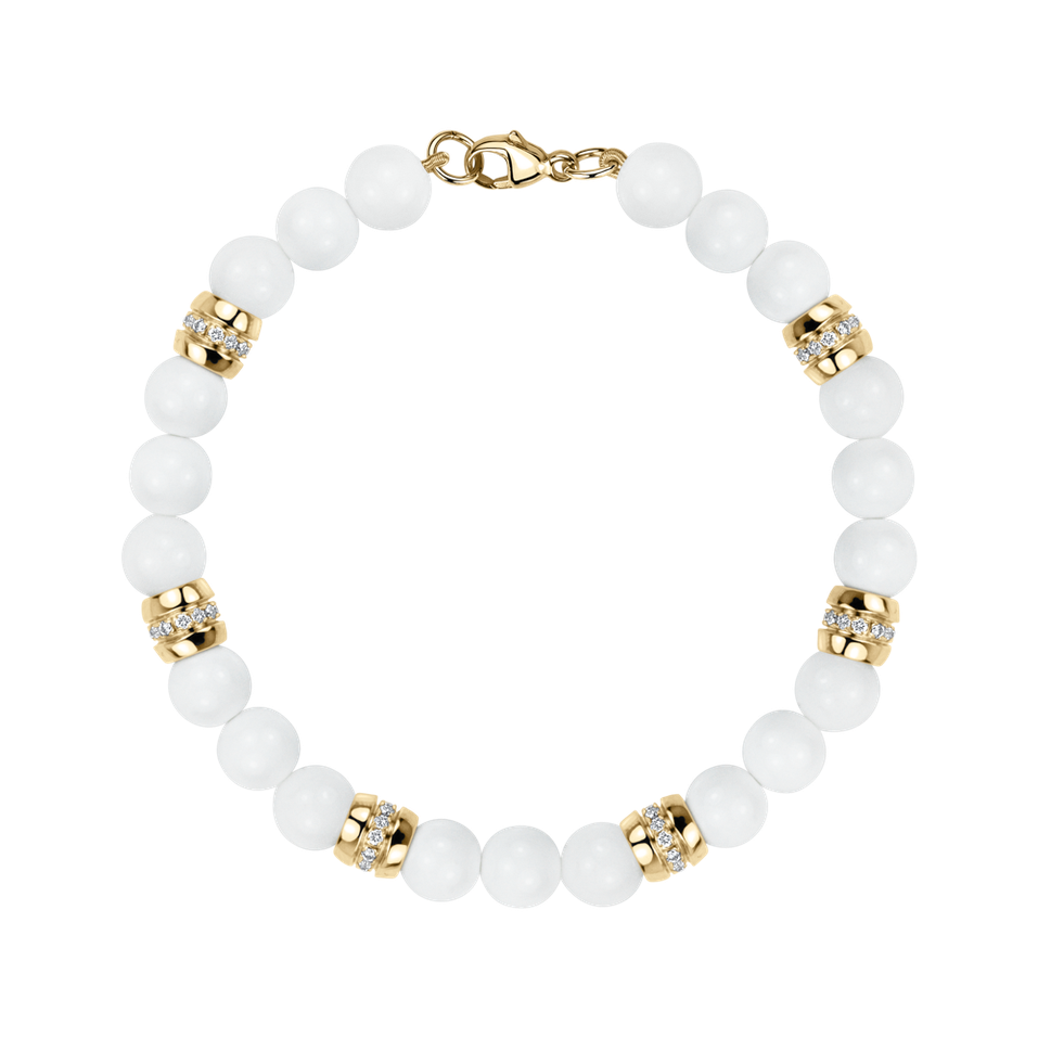 Diamond bracelet with Agates Moonlace