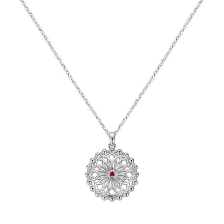 Necklace with Ruby Touch of Light