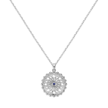 Necklace with Sapphire Touch of Light