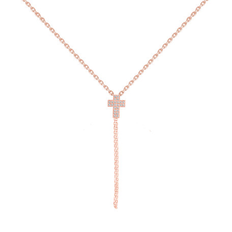 Diamond necklace Divine Cross