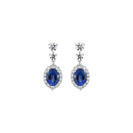 Diamond earrings with Tanzanite Tanzania Treasure