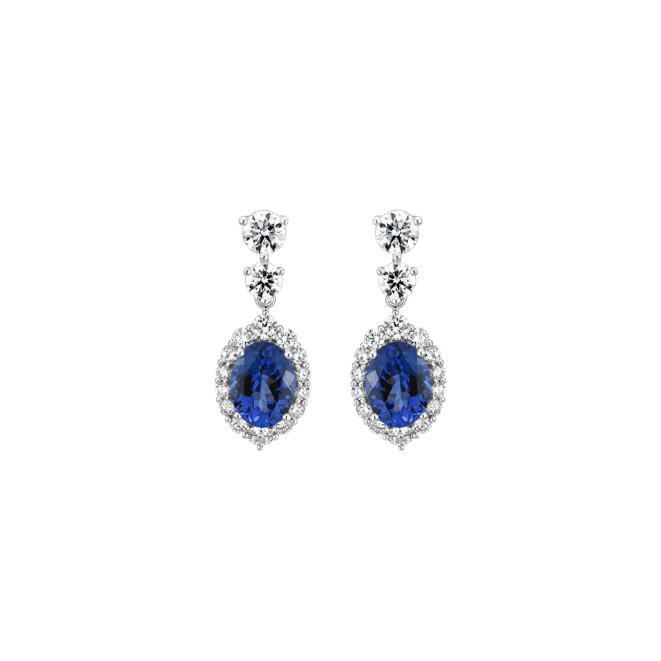 Diamond earrings with Tanzanite Tanzania Treasure