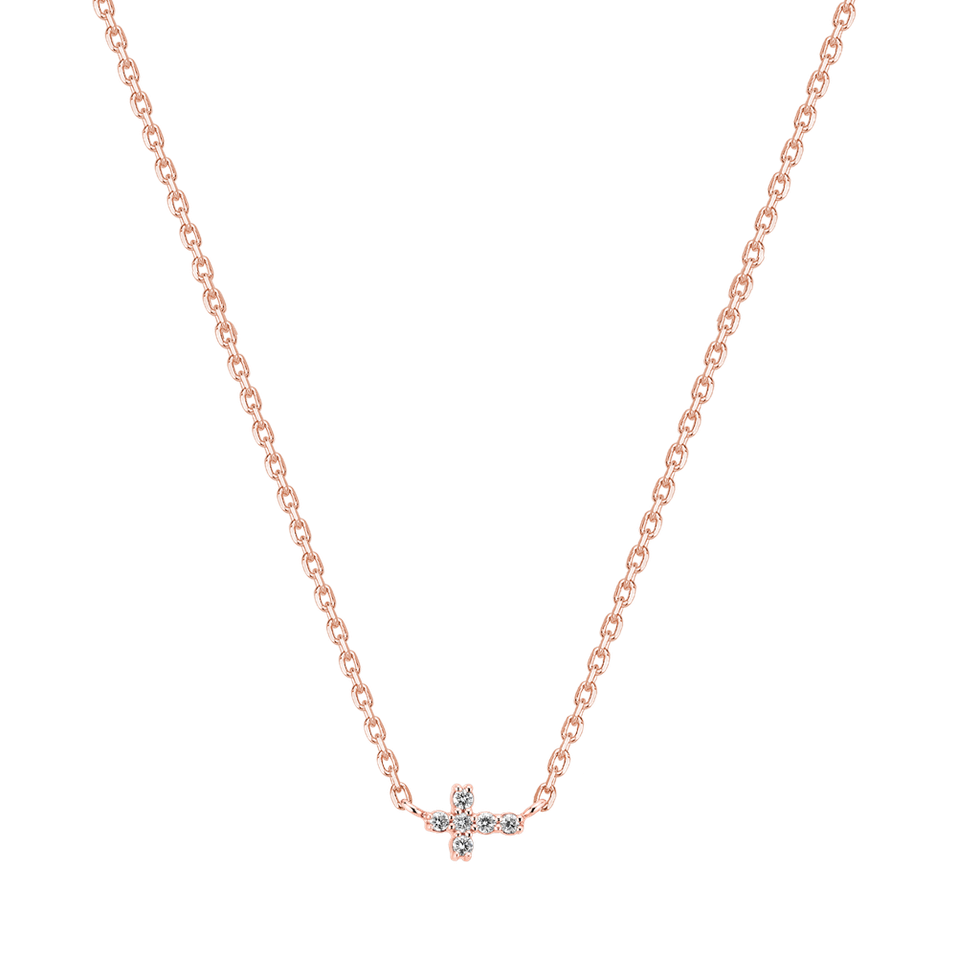 Diamond necklace Shiny Cross