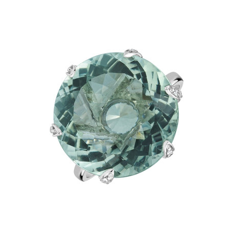 Diamond ring with Amethyst Audrielle