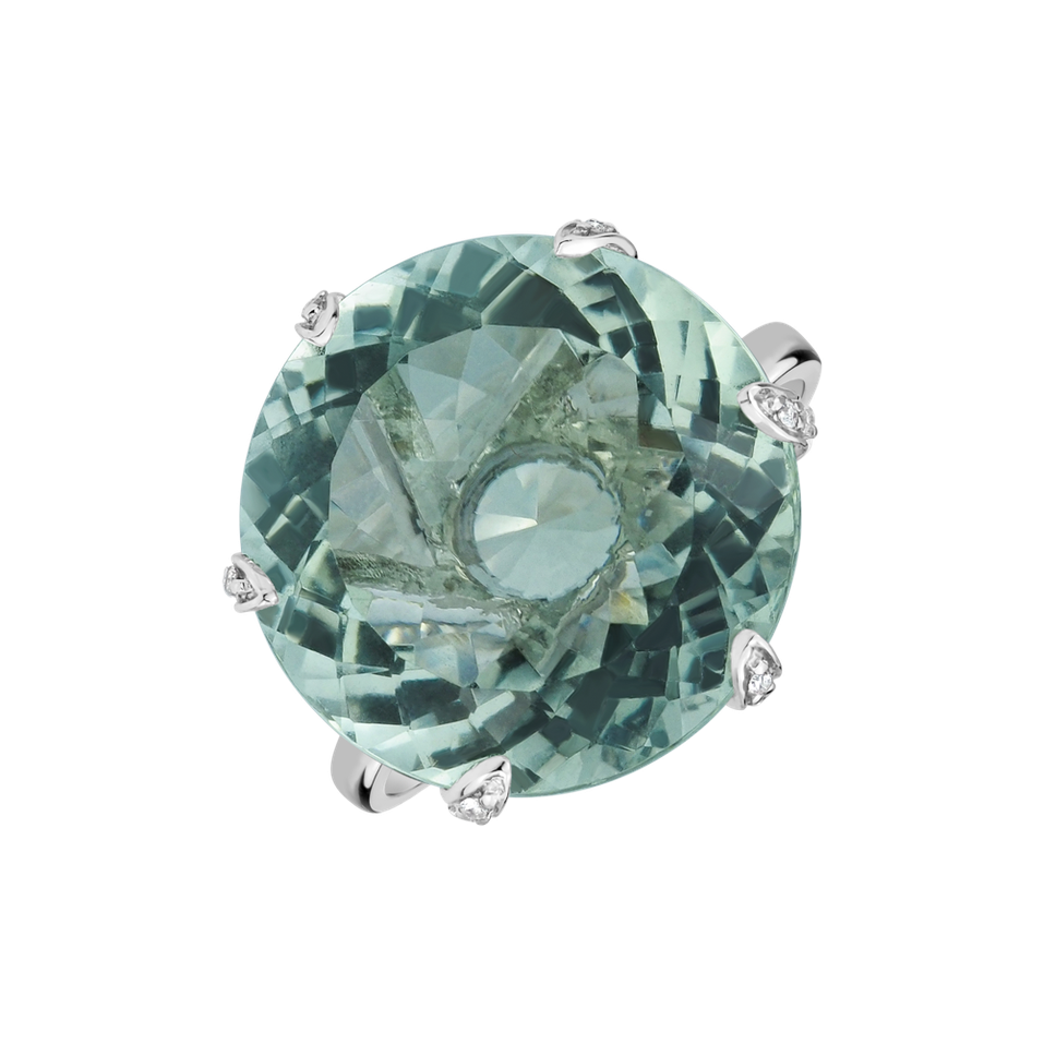 Diamond ring with Amethyst Audrielle