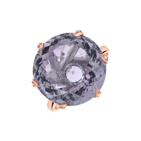 Diamond ring with Amethyst Audrielle