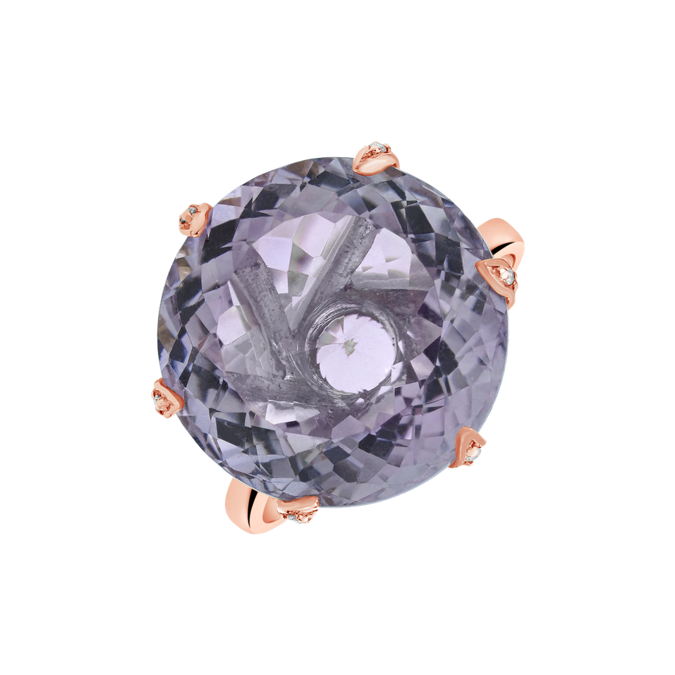 Diamond ring with Amethyst Audrielle