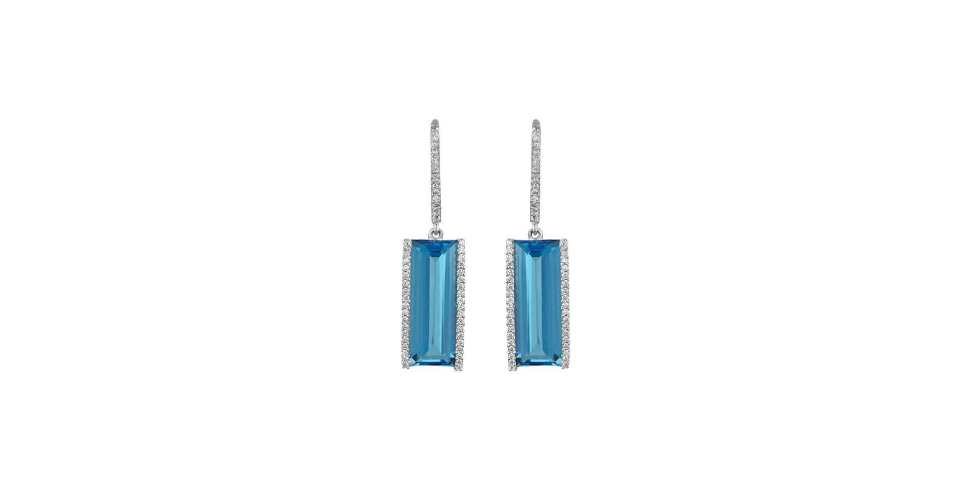 Diamond earrings with Topaz Theophany