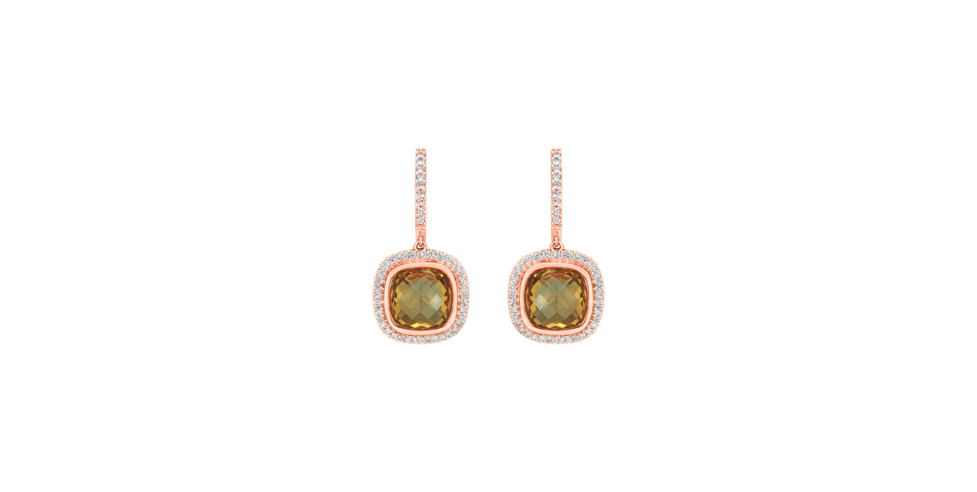 Diamond earrings with Citrine Enchanted Glow