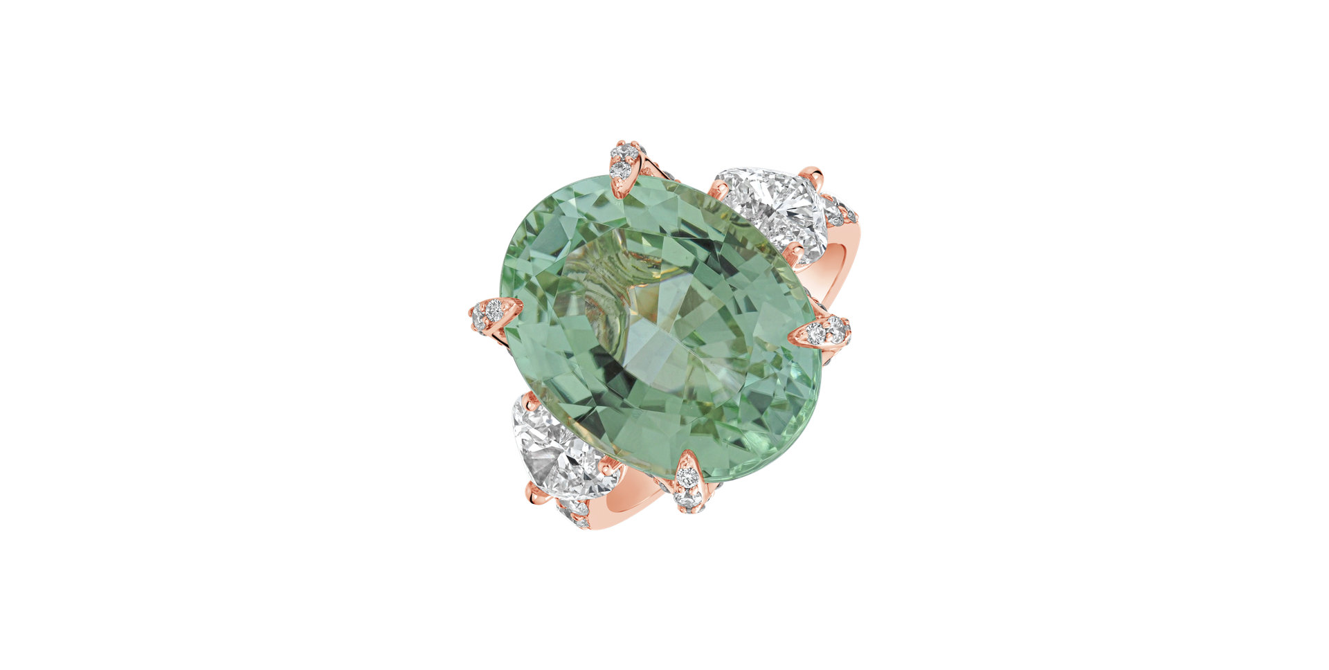 Diamond ring with Tourmaline Deloraine
