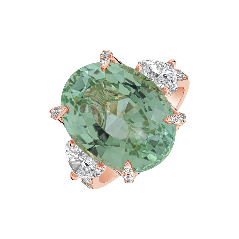 Diamond ring with Tourmaline Deloraine