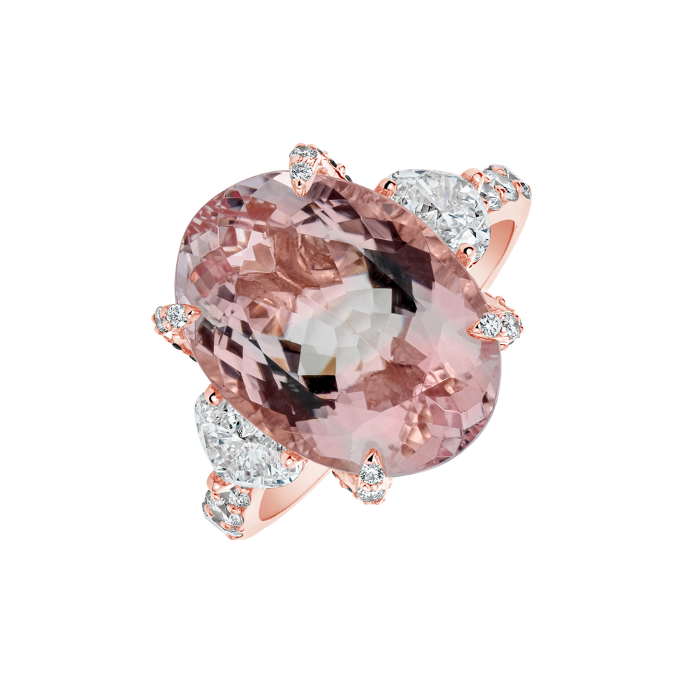 Diamond ring with Tourmaline Deloraine