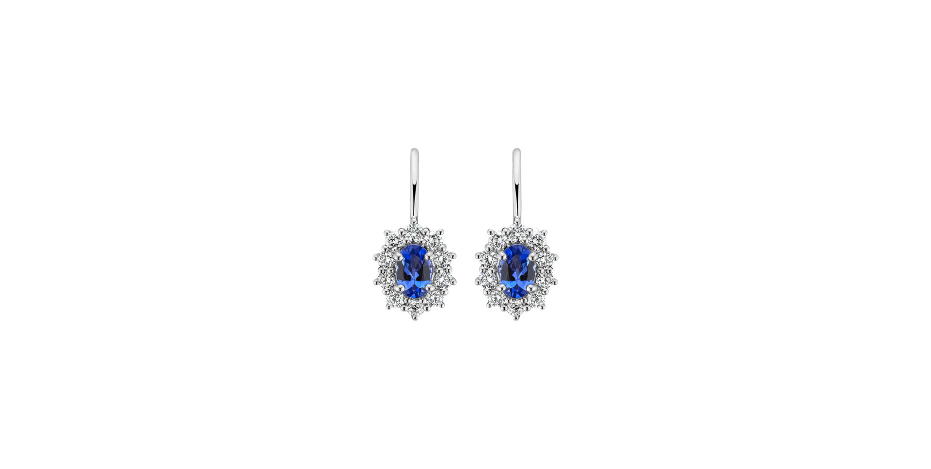 Diamond earrings with Tanzanite Moon Witchery