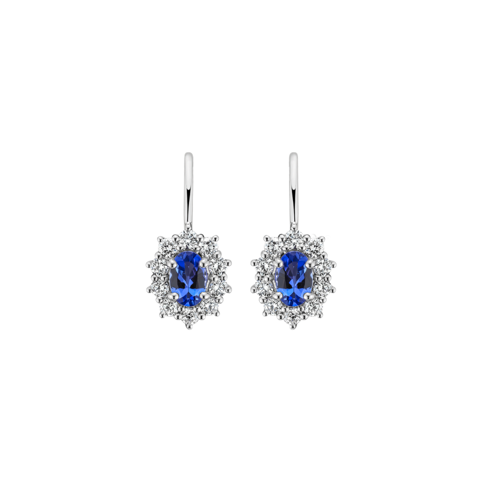 Diamond earrings with Tanzanite Moon Witchery